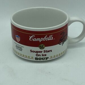 1998 Campbell's Souper Stars on Ice Mug Soup Bowl Olympic Kwan Bobek Lipinkski